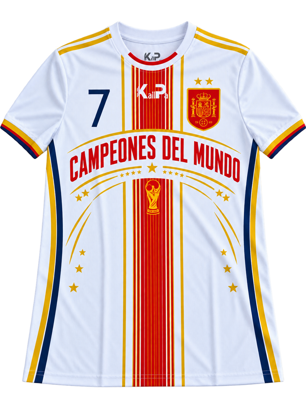 Camiseta España Campeones del Mundo Personalizada con Nombre y Número