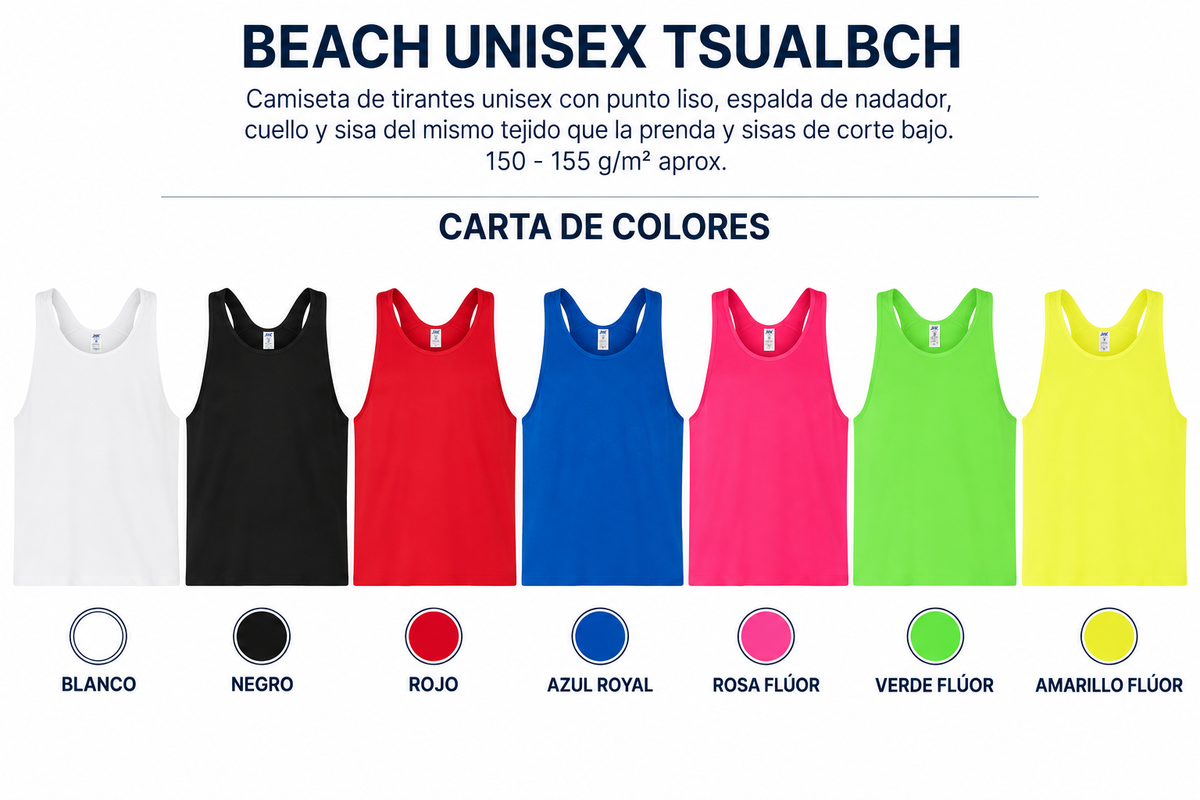 Camiseta de Tirantes Unisex Beach TSUALBCH (Copia)