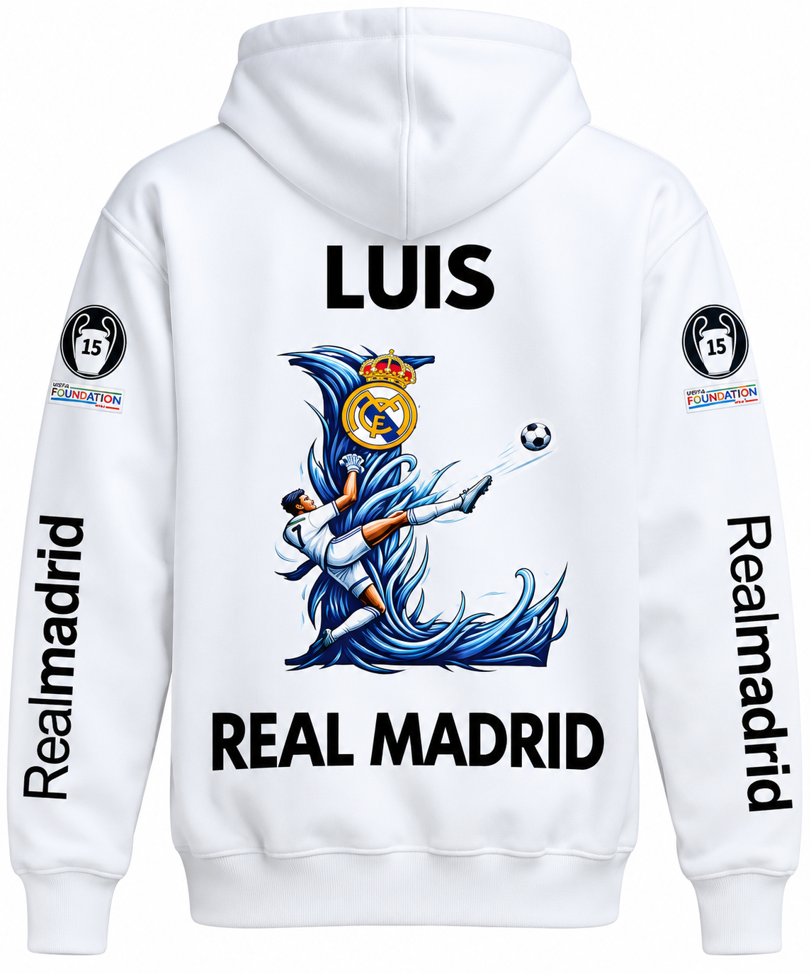 Sudadera Real Madrid Blanca con Capucha | Regalos Hayvafamily