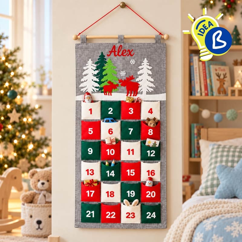 Calendario de adviento personalizable 41x80cm