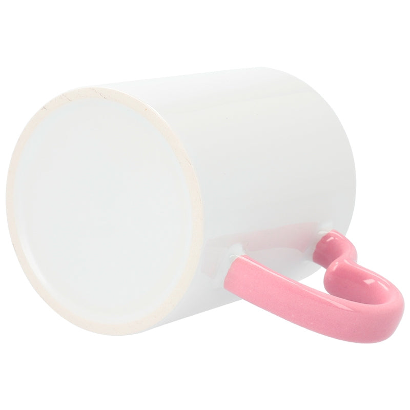 Taza para sublimación con asa corazón e interior de color